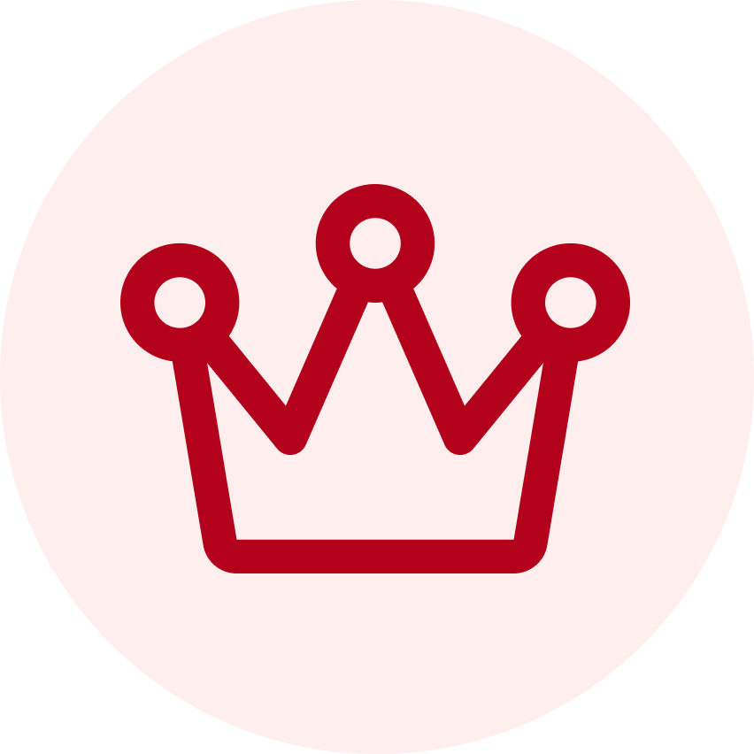 Icona stilizzata che rappresenta leadership e autorevolezza.