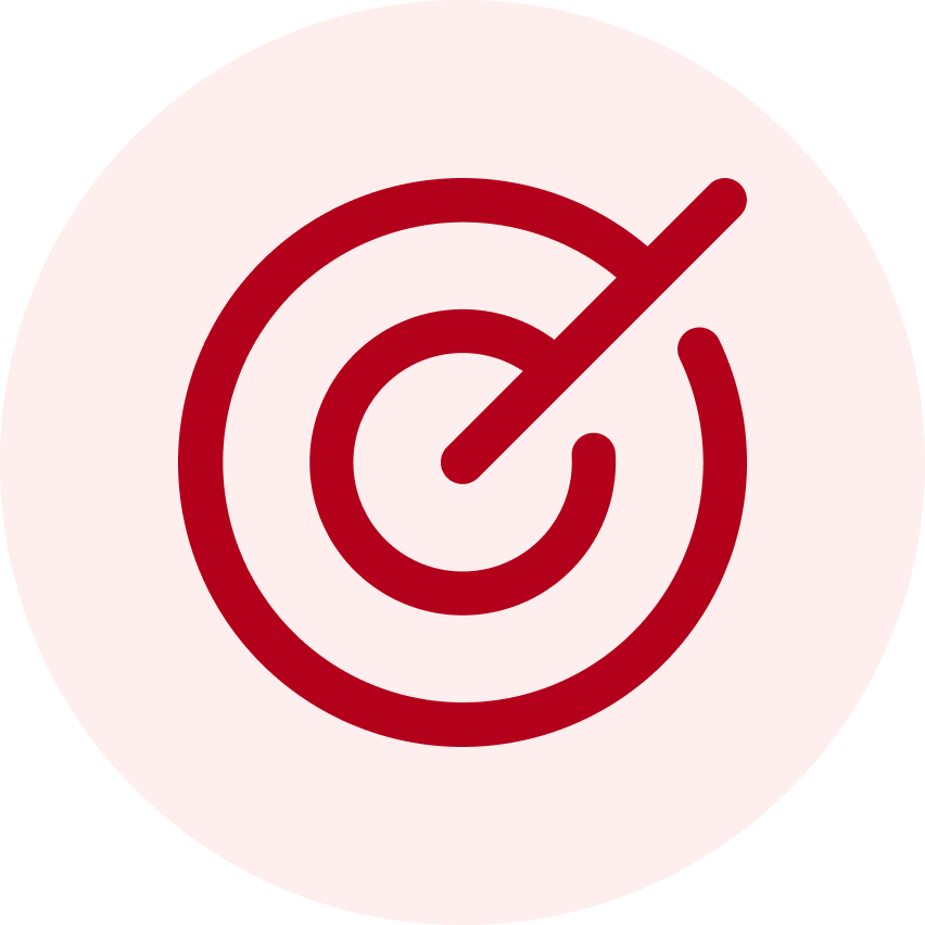 Icona che rappresenta un obiettivo mirato.