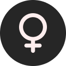 Icona del simbolo femminile stilizzato.